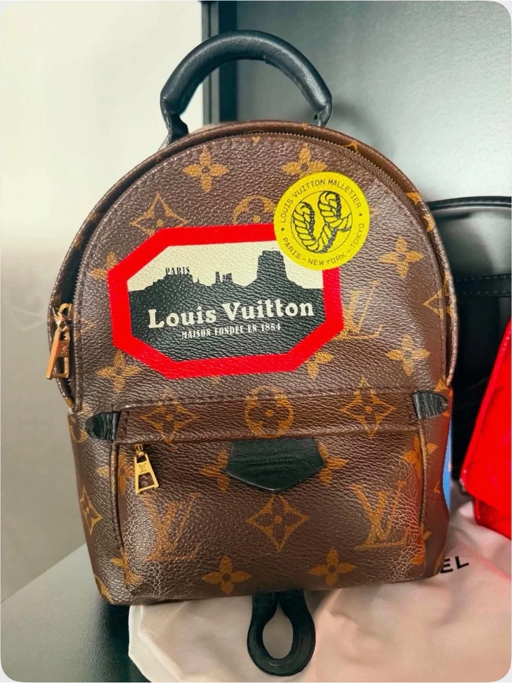 Louis Vuitton Palm Slrings Mini Monogram Backpack